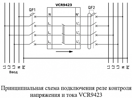 Реле контроля напряжения и тока VCR9423 купить в интернет-магазине ООО «НТК Приборэнерго»